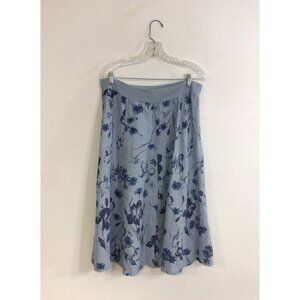 Luca Vanucci Floral Linen Maxi Skirt Made in Italy Womens Large